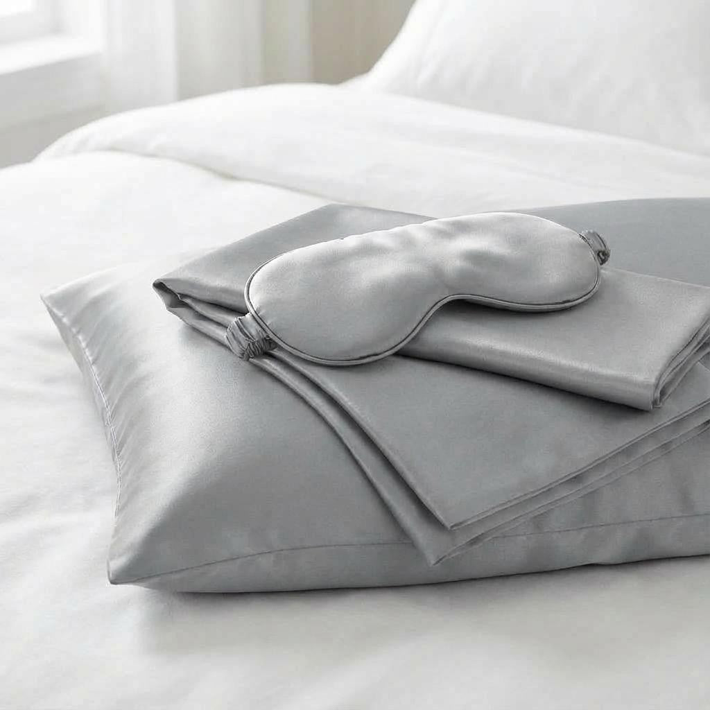 2x Silk Deep Sleep Masks + 2x Pillow cases