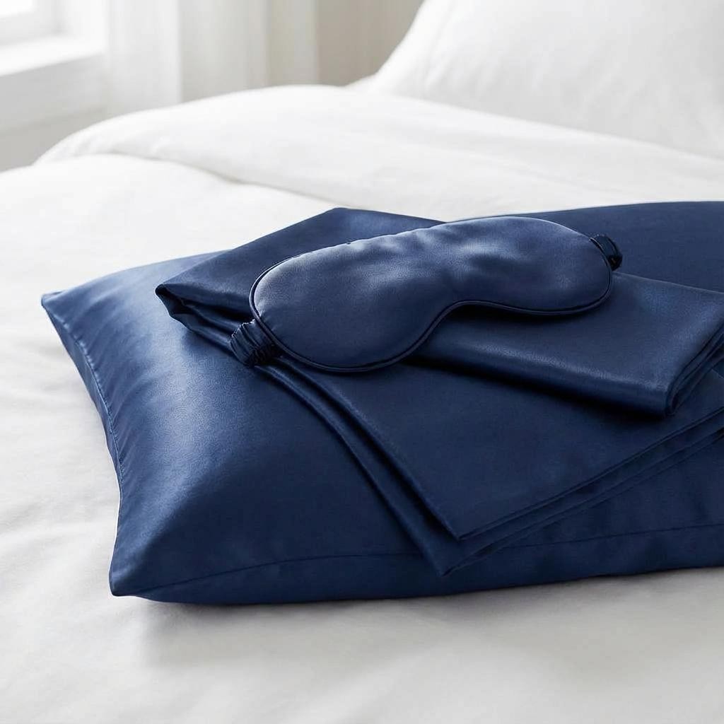2x Silk Deep Sleep Masks + 2x Pillow cases