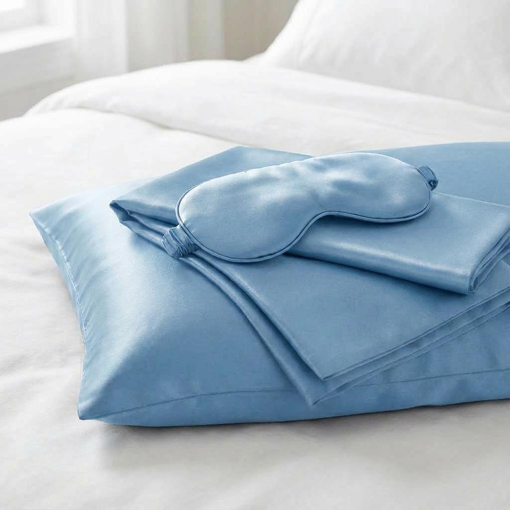 2x Silk Deep Sleep Masks + 2x Pillow cases