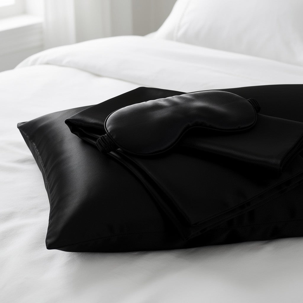 2x Silk Deep Sleep Masks + 2x Pillow cases