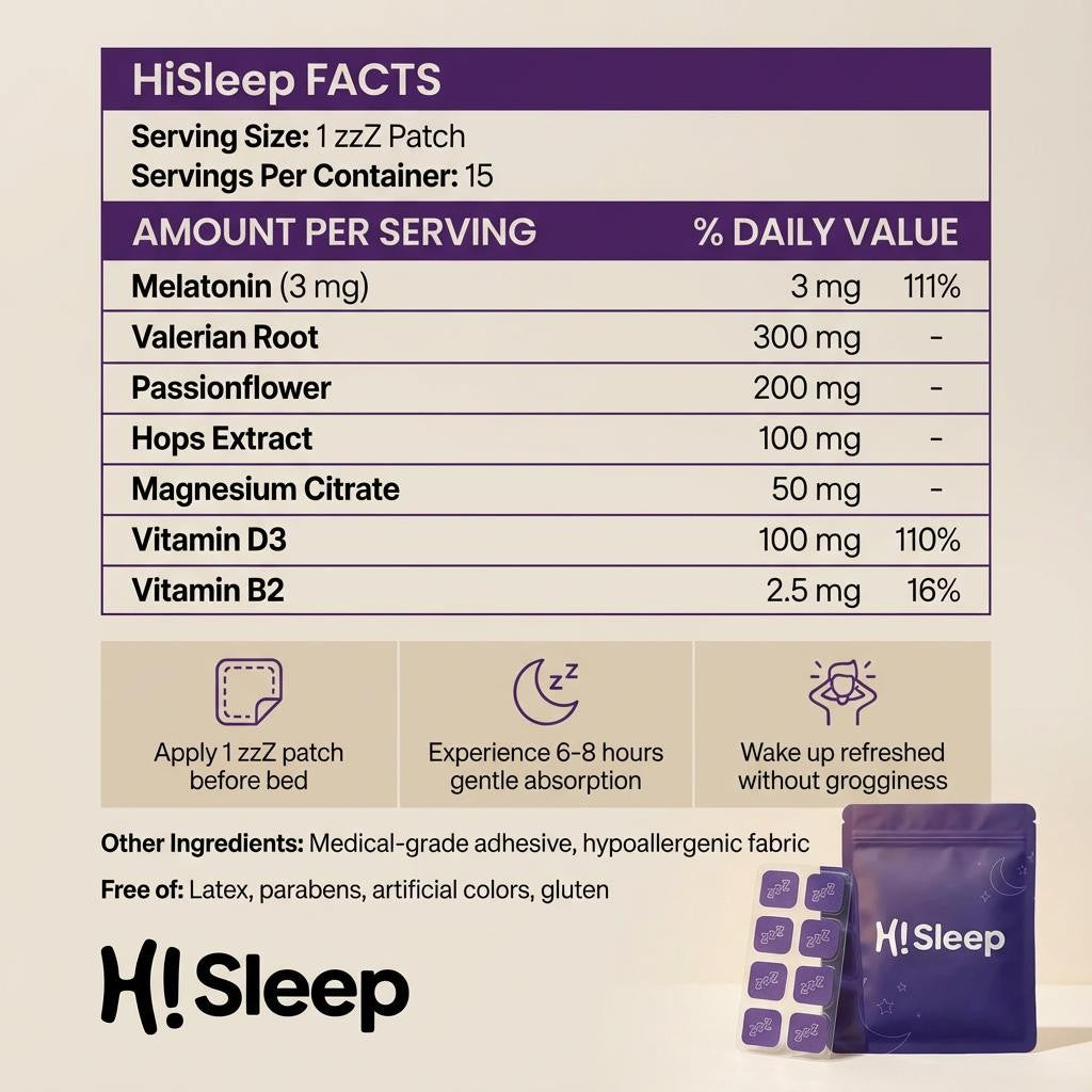 HiSleep Patches - The Menopause Sleep Reset
